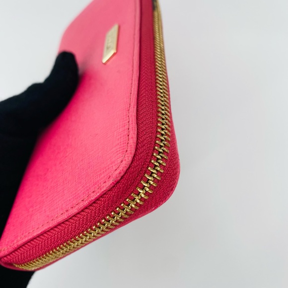 Authentic Furla Genuine Leather Accordion Wallet Bubble Gum Pink - Picture 17 of 17